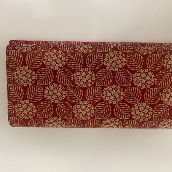 Koshu Inden-Ya Hand Crafted Long Wallet Red and Ivory - Picture 4 of 13